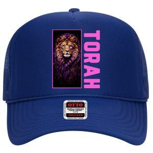 Lion Of Judah Messianic Hebrew Roots Torah Observant High Crown Mesh Back Trucker Hat