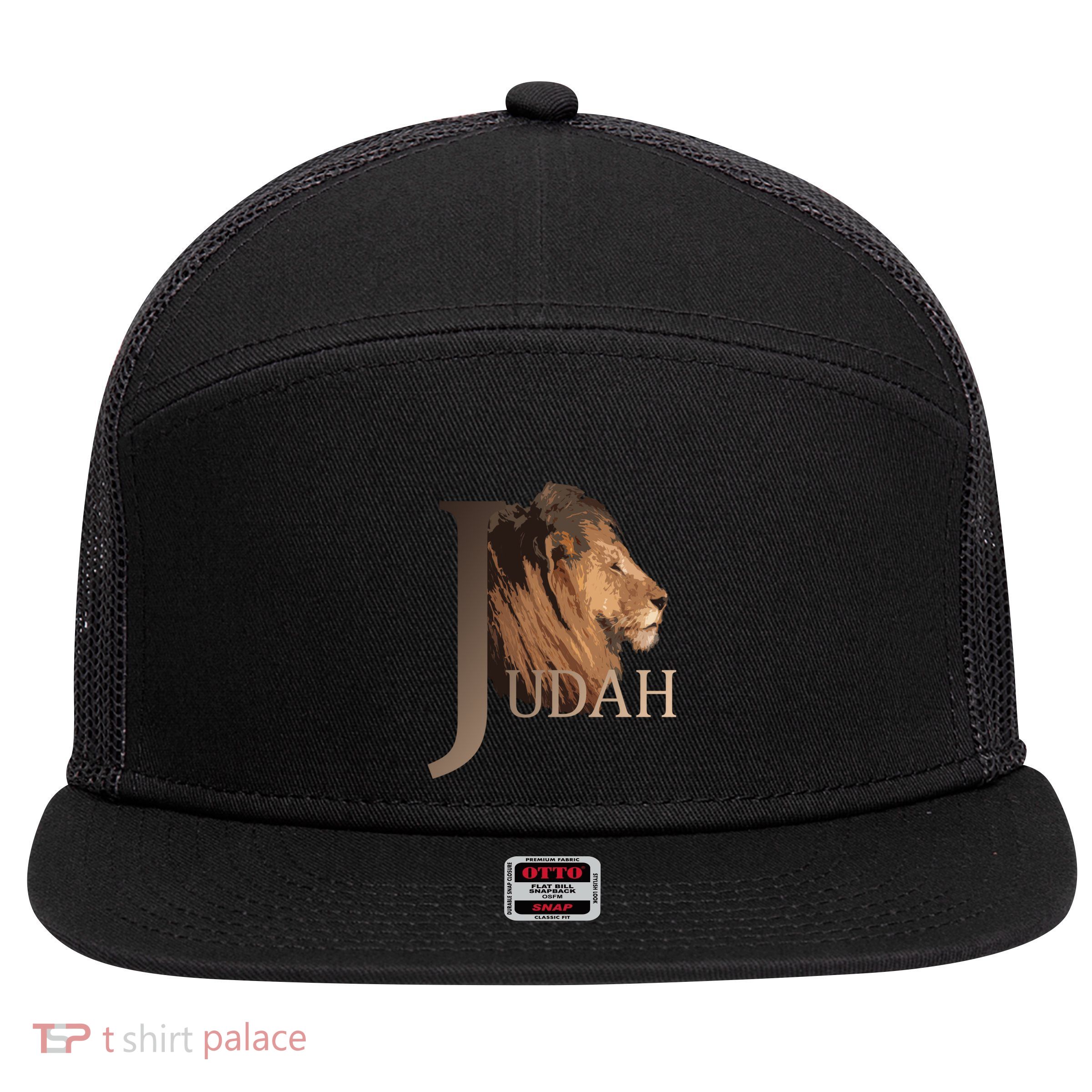 Lion Of Judah Tribe Of Judah Funny Gift 7 Panel Mesh Trucker Snapback Hat