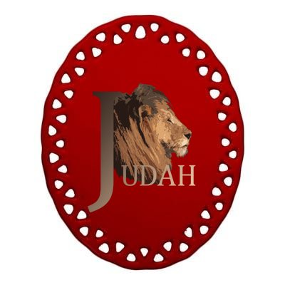 Lion Of Judah Tribe Of Judah Funny Gift Ceramic Oval Ornament