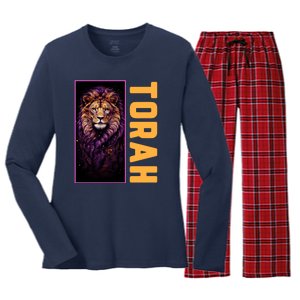 Lion Of Judah Messianic Hebrew Roots Torah Observant Women's Long Sleeve Flannel Pajama Set 