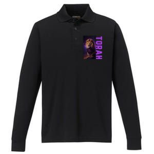 Lion Of Judah Messianic Hebrew Roots Torah Observant Performance Long Sleeve Polo