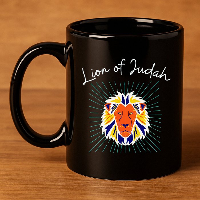 Lion of Judah 11oz C Handle Ceramic Mug