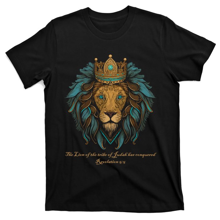 Lion Of Judah Jesus Revelation Bible Verse Christian T-Shirt