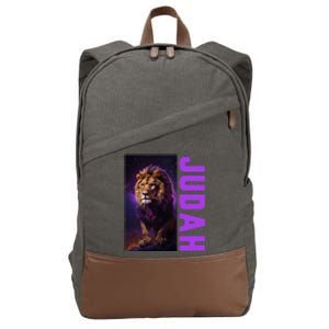 Lion Of Judah Messianic Hebrew Roots Torah Observant Cotton Canvas Backpack