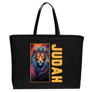 Lion Of Judah Messianic Hebrew Roots Torah Observant Yeshua Cotton Canvas Jumbo Tote