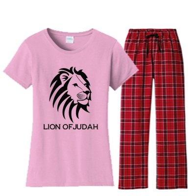 Lion Of Judah Christian Inspirational Women's Flannel Pajama Set