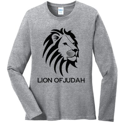 Lion Of Judah Christian Inspirational Ladies Long Sleeve Shirt