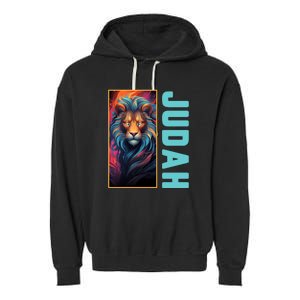 Lion Of Judah Messianic Hebrew Roots Torah Observant Yeshua Garment-Dyed Fleece Hoodie