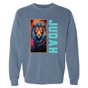 Lion Of Judah Messianic Hebrew Roots Torah Observant Yeshua Garment-Dyed Sweatshirt