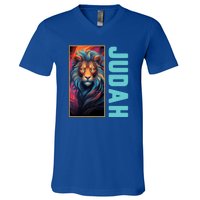 Lion Of Judah Messianic Hebrew Roots Torah Observant Yeshua V-Neck T-Shirt