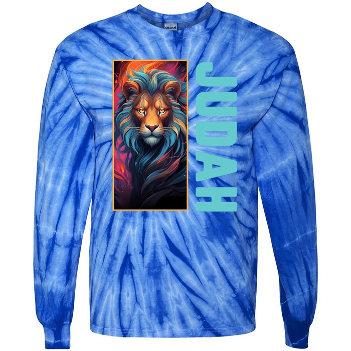 Lion Of Judah Messianic Hebrew Roots Torah Observant Yeshua Tie-Dye Long Sleeve Shirt