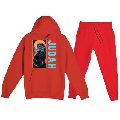 Lion Of Judah Messianic Hebrew Roots Torah Observant Yeshua Premium Hooded Sweatsuit Set