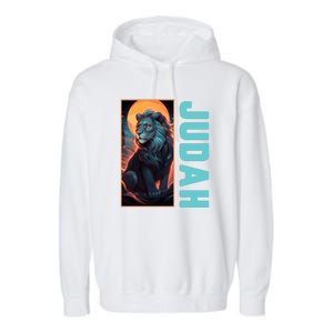 Lion Of Judah Messianic Hebrew Roots Torah Observant Yeshua Garment-Dyed Fleece Hoodie