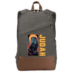 Lion Of Judah Messianic Hebrew Roots Torah Observant Yeshua Cotton Canvas Backpack