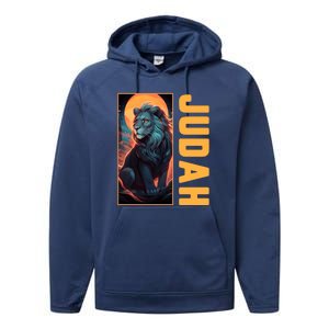 Lion Of Judah Messianic Hebrew Roots Torah Observant Yeshua Performance Fleece Hoodie