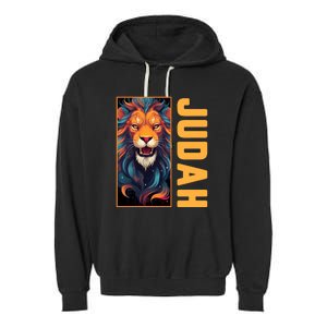 Lion Of Judah Messianic Hebrew Roots Torah Observant Yeshua Garment-Dyed Fleece Hoodie