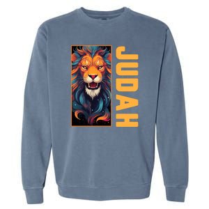 Lion Of Judah Messianic Hebrew Roots Torah Observant Yeshua Garment-Dyed Sweatshirt