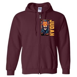 Lion Of Judah Messianic Hebrew Roots Torah Observant Yeshua Full Zip Hoodie