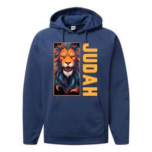 Lion Of Judah Messianic Hebrew Roots Torah Observant Yeshua Performance Fleece Hoodie