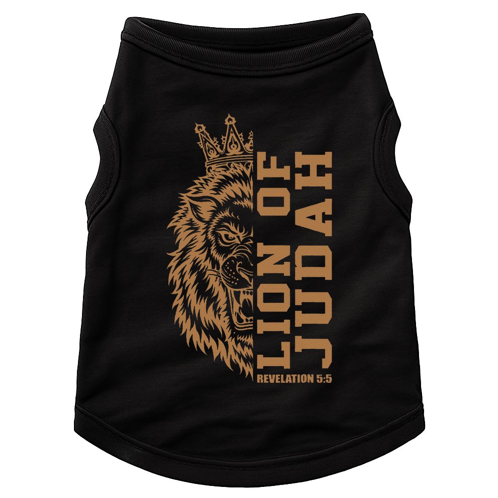 Lion Of Judah Jesus Revelation Bible Verse God Christian Doggie Tank