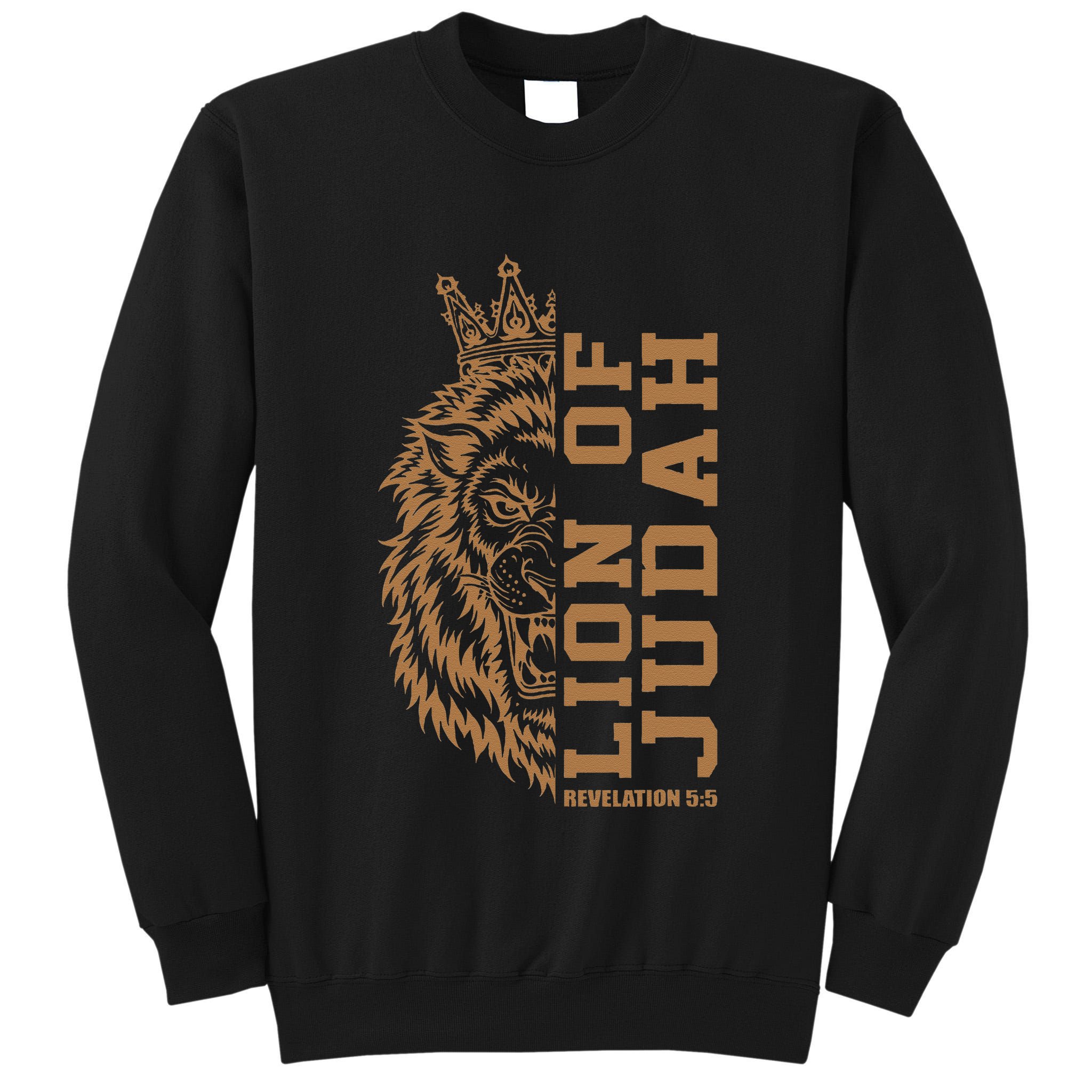 Lion Of Judah Jesus Revelation Bible Verse God Christian Tall Sweatshirt