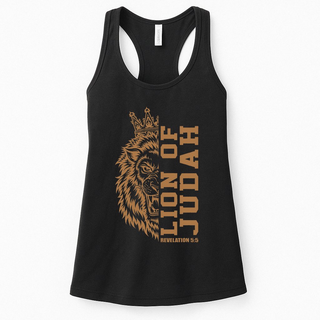 Lion Of Judah Jesus Revelation Bible Verse God Christian Womens Tank Top