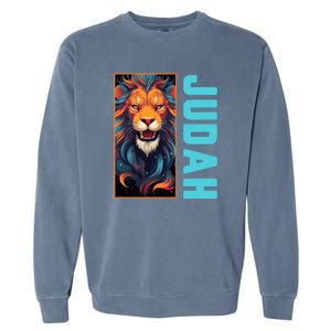 Lion Of Judah Messianic Hebrew Roots Torah Observant Yeshua Garment-Dyed Sweatshirt