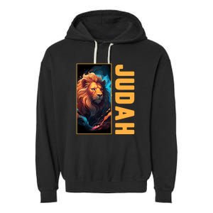 Lion Of Judah Messianic Hebrew Roots Torah Observant Yeshua Garment-Dyed Fleece Hoodie