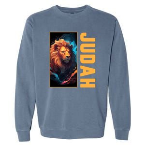 Lion Of Judah Messianic Hebrew Roots Torah Observant Yeshua Garment-Dyed Sweatshirt