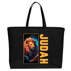 Lion Of Judah Messianic Hebrew Roots Torah Observant Yeshua Cotton Canvas Jumbo Tote