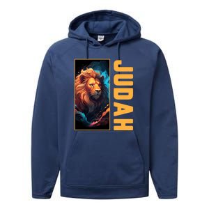 Lion Of Judah Messianic Hebrew Roots Torah Observant Yeshua Performance Fleece Hoodie