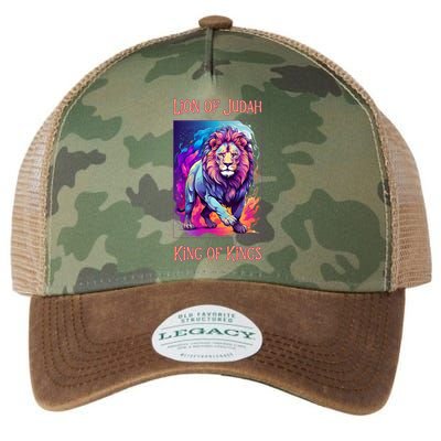 Lion of Judah Christian King of Kings Faith Legacy Tie Dye Trucker Hat