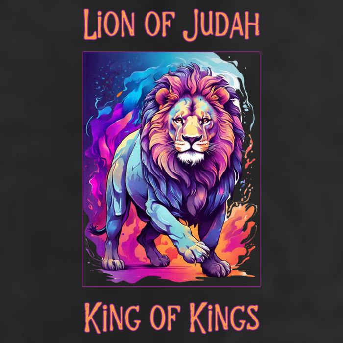 Lion of Judah Christian King of Kings Faith 7 Panel Mesh Trucker Snapback Hat