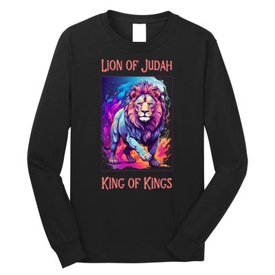 Lion of Judah Christian King of Kings Faith Long Sleeve Shirt