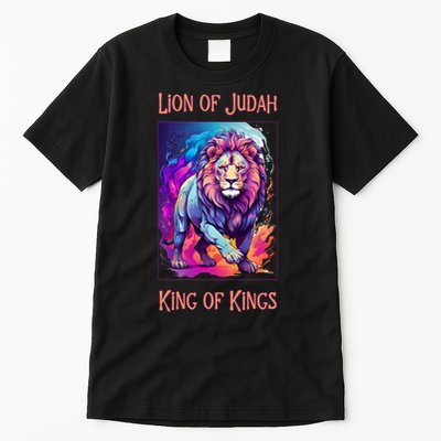 Lion of Judah Christian King of Kings Faith Tall T-Shirt