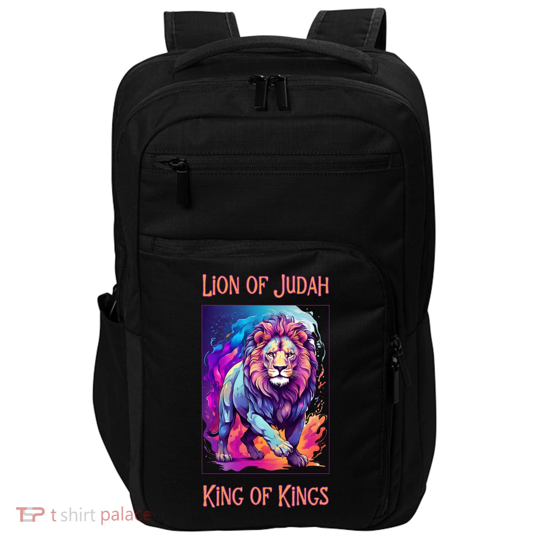 Lion of Judah Christian King of Kings Faith Impact Tech Backpack