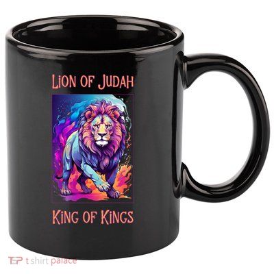 Lion of Judah Christian King of Kings Faith 11oz C Handle Ceramic Mug