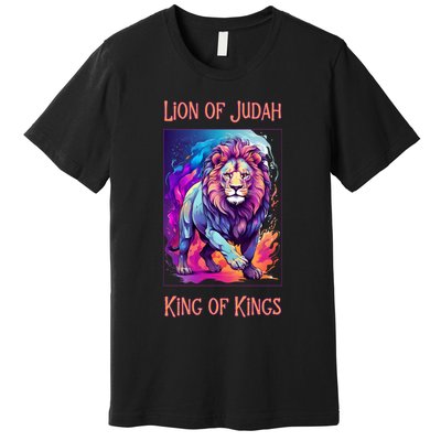 Lion of Judah Christian King of Kings Faith Premium T-Shirt