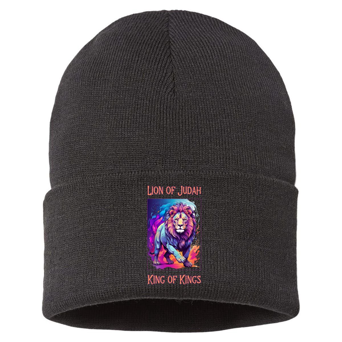 Lion of Judah Christian King of Kings Faith Sustainable Knit Beanie