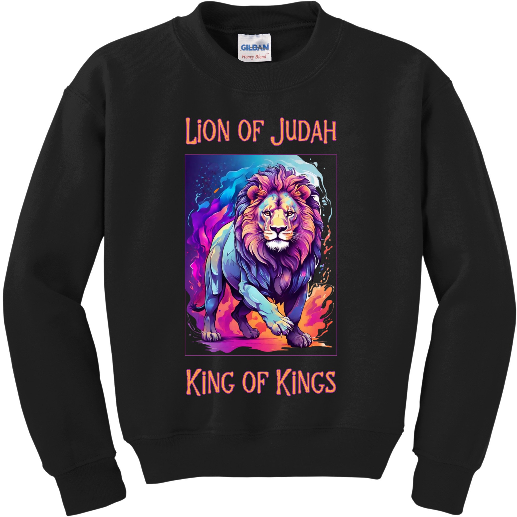 Lion of Judah Christian King of Kings Faith Kids Sweatshirt