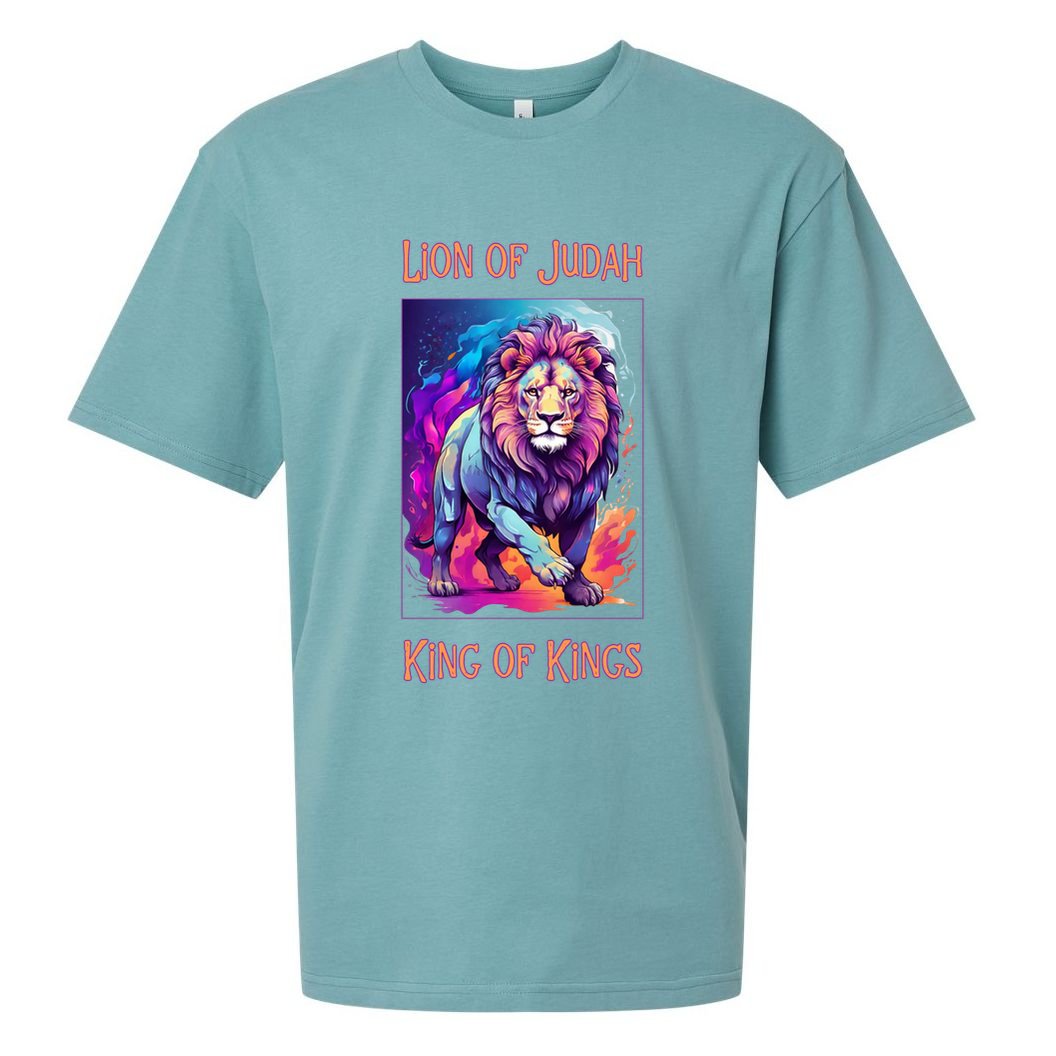 Lion of Judah Christian King of Kings Faith Sueded Cloud Jersey T-Shirt