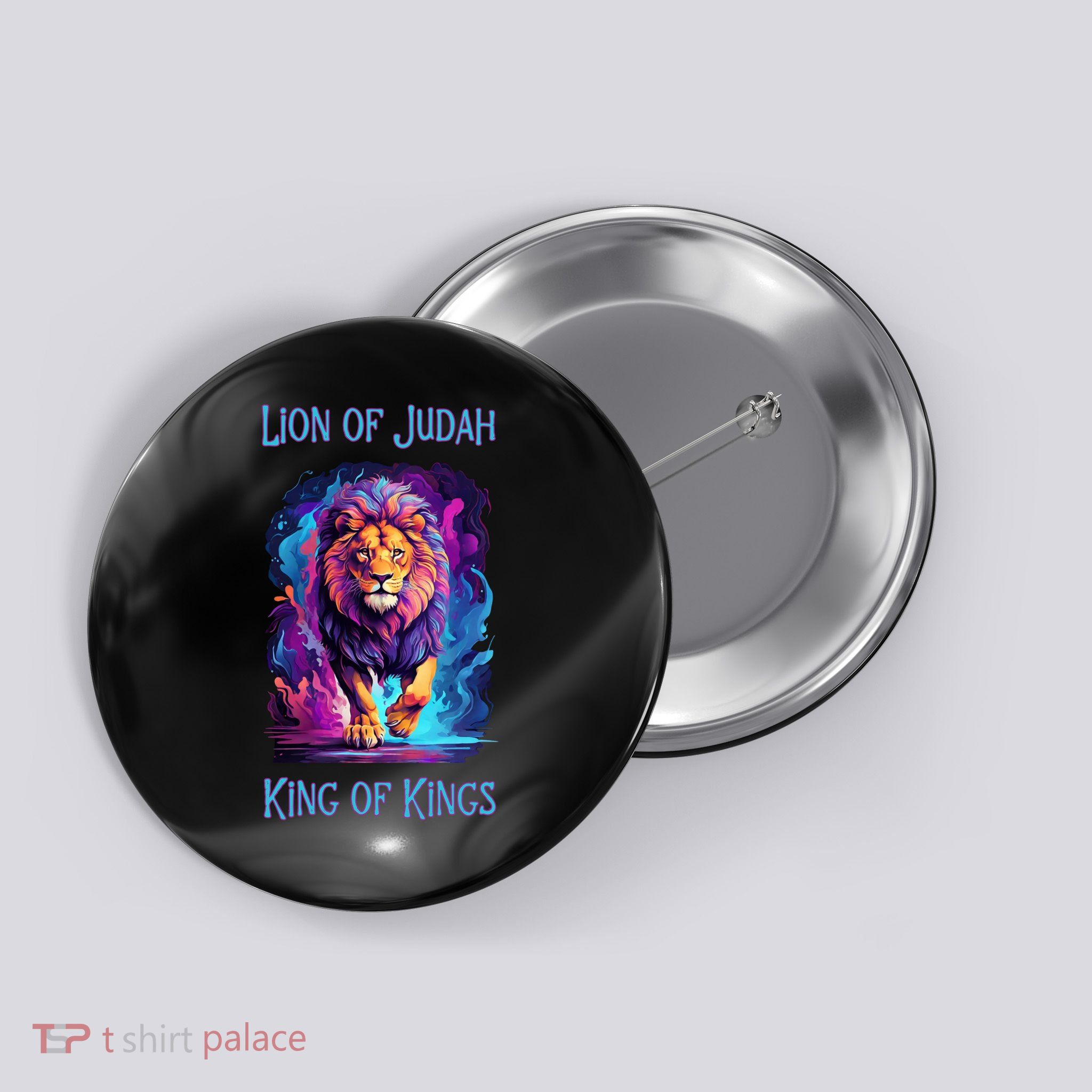 Lion of Judah Christian King of Kings Faith Button