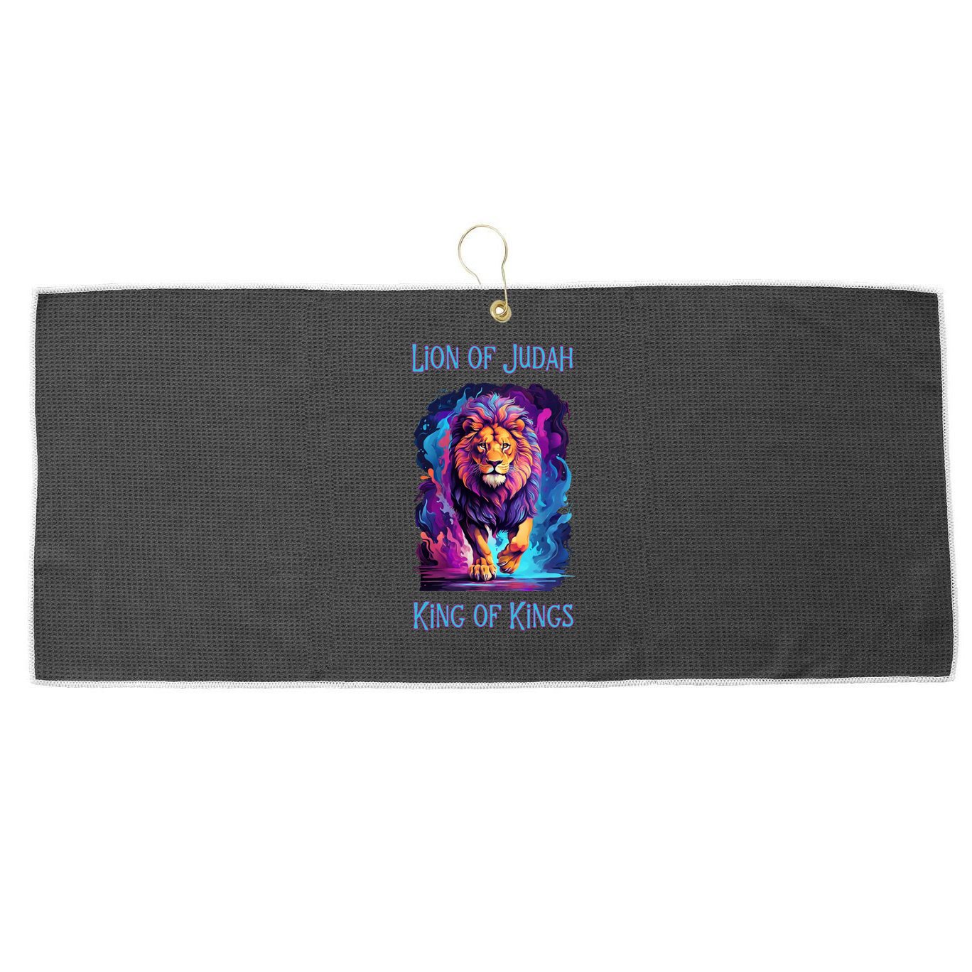 Lion of Judah Christian King of Kings Faith Large Microfiber Waffle Golf Towel