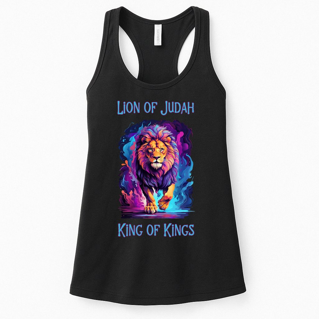 Lion of Judah Christian King of Kings Faith Womens Tank Top