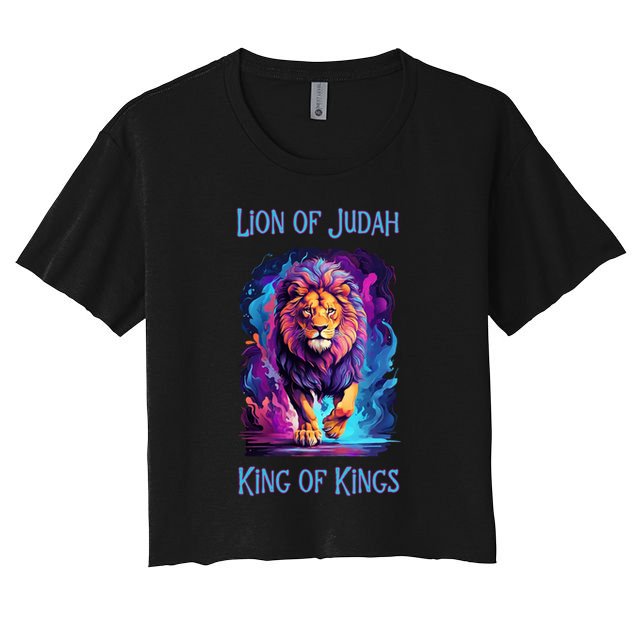 Lion of Judah Christian King of Kings Faith Crop Top