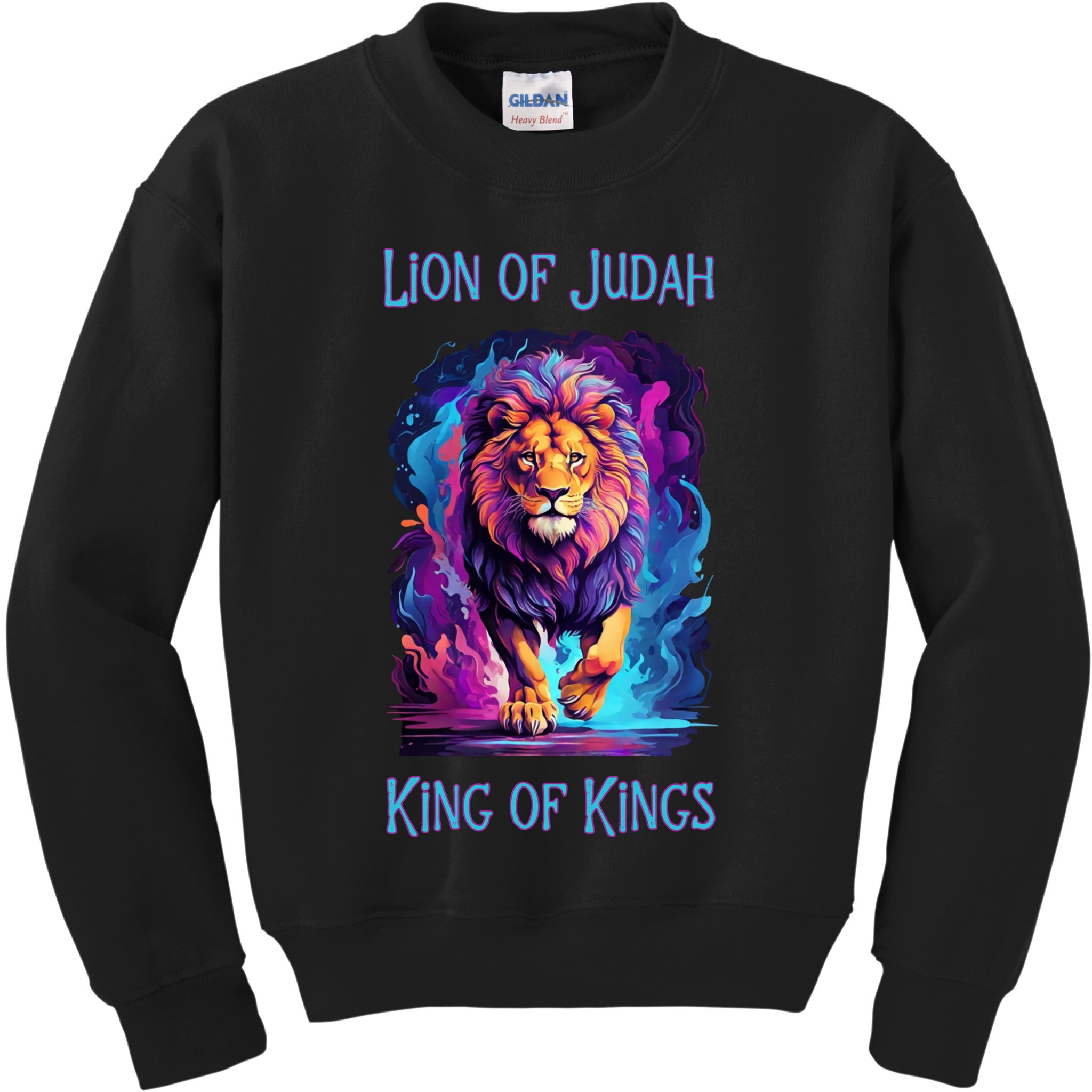 Lion of Judah Christian King of Kings Faith Kids Sweatshirt