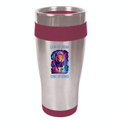 Lion of Judah Christian King of Kings Faith 16oz Travel Tumbler