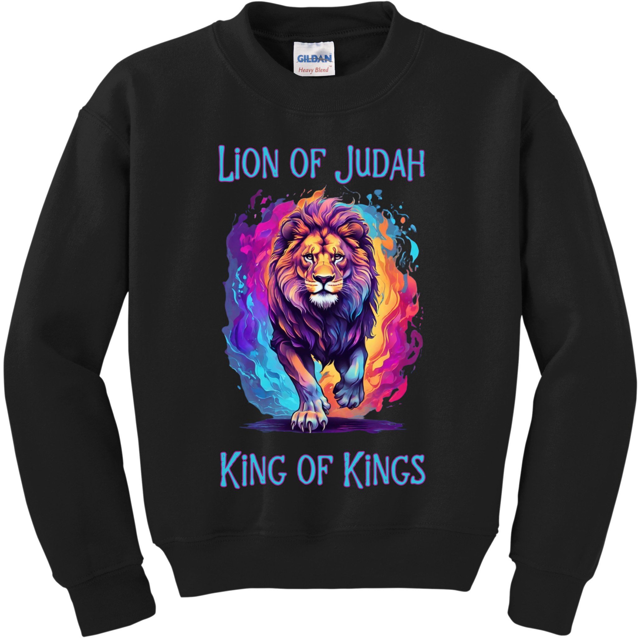 Lion of Judah Christian King of Kings Faith Kids Sweatshirt