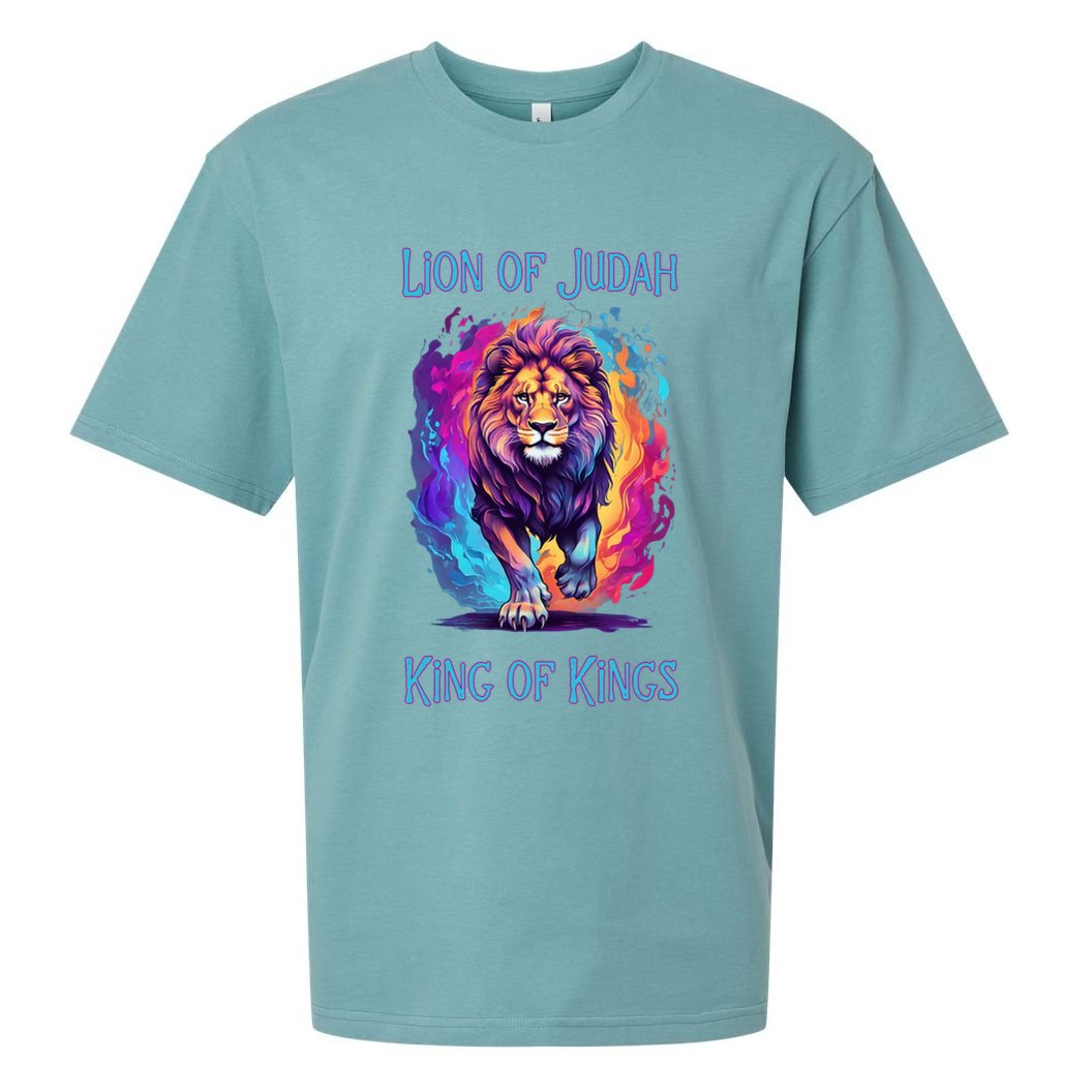 Lion of Judah Christian King of Kings Faith Sueded Cloud Jersey T-Shirt