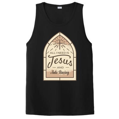 Lover Of Jesus And Auto Racing Fan Gift PosiCharge Competitor Tank